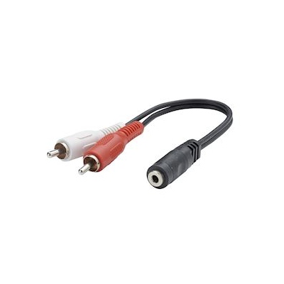 Adaptateur - 2 RCA M / JACK 3.5 mm F - 20CM - Erard 1583