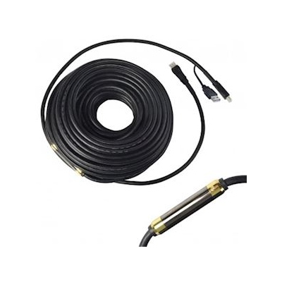 Cable HDMI 1.4 FLEX - Full HD 1080P - 25 M�tres - Amplifi� + Bloc d'alimentation - Erard 726836
