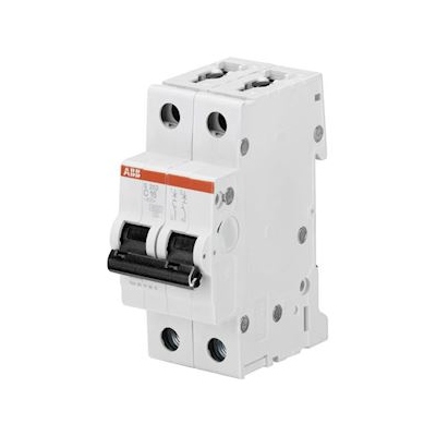Disjoncteur - ABB S202 - 2 Poles - 3A - Courbe C - Bornes � vis - 10KA - ABB 2CDS252001R0034