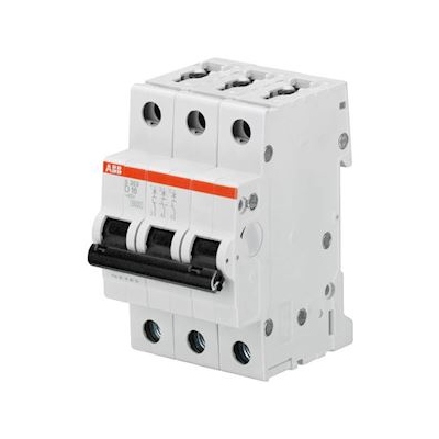 Disjoncteur 3 P�les - ABB S203 - 20A - Courbe D - Bornes � vis - 10kA - ABB 2CDS253001R0201