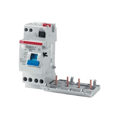 Bloc diff�rentiel - ABB DDA204 - 4 P�les - 25A - 300 mA - Type AC - Pour S200 - ABB 452043