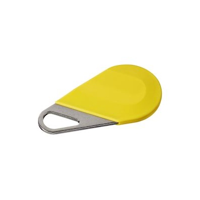 Badge de proximit� - Syst�me Hexact - Type porte cl� - Jaune - Aiphone HECV2J