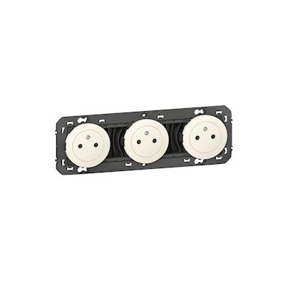 Prise de courant - 3 x 2P+T - Pr�-cabl�e - Blanc - Legrand Dooxie 600333