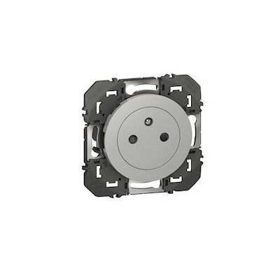 Prise de courant - 2P+T - Surface - Alu - Legrand Dooxie 600435