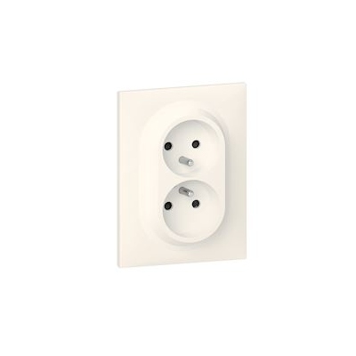 Prise de courant - 2 x 2P+T - 1 poste - ONE - Blanc - Legrand Dooxie 600721