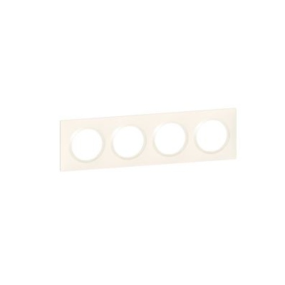 Plaque Legrand Dooxie - 4 postes - Blanc - Legrand 600804