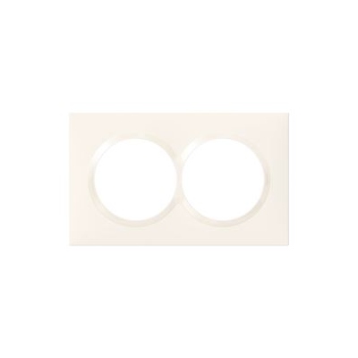 Plaque Legrand Dooxie - 2 postes - Blanc - 57 mm - Legrand 600807