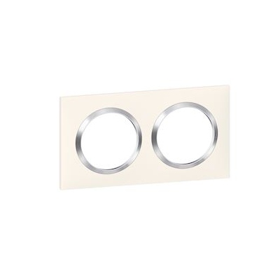 Plaque Legrand Dooxie - 2 postes - Blanc Chrom� - Legrand 600842