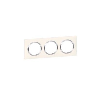 Plaque Legrand Dooxie - 3 postes - Blanc Chrom� - Legrand 600843