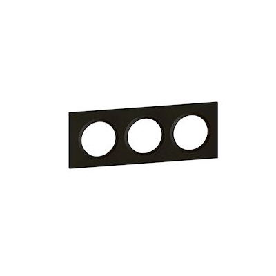 Plaque Legrand Dooxie - 3 postes - Noir velour - Legrand 600863