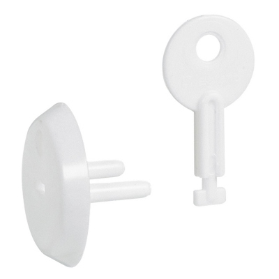Cache-prises de courant - Avec cl�s - Blanc - Lot de 4 - Legrand 095841