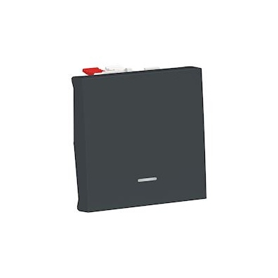 Va et vient - Lumineux / T�moin - 10A - 2 Modules - Anthracite - Schneider Unica NU320354S