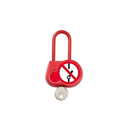 Cadenas de consignation - En laiton - Rouge - Anse isol�e - 6.2 x 50 mm - Cl� 222 - CATU AL-260-222-EX
