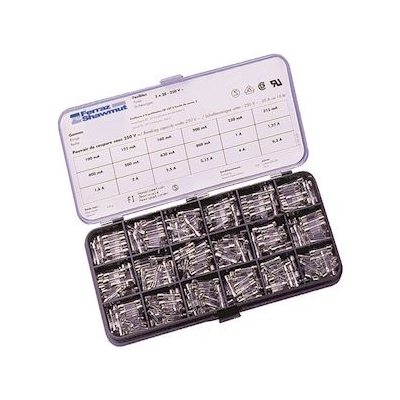 Assortiment - Fusible miniature - Verre - 5 x 20 - Temporis� - 250 Volts - 0.1 � 6.3A - Mersen H203764