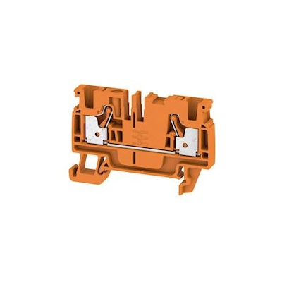 Bloc de jonction de passage - A2C - PUSH IN - 4 mm� - 800V - 32A - Orange - Weidmuller 2051230000