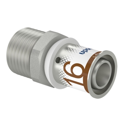 Raccord � sertir - Filetage m�le - S-Press PLUS - 16 vers 1/2 - Uponor 1070502
