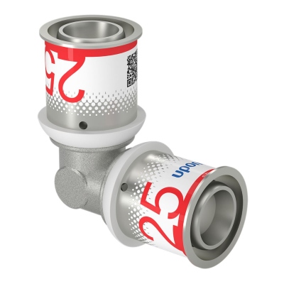 Coude � sertir - 90� - S-Press PLUS - 25 mm vers 25 mm - Uponor 1070525