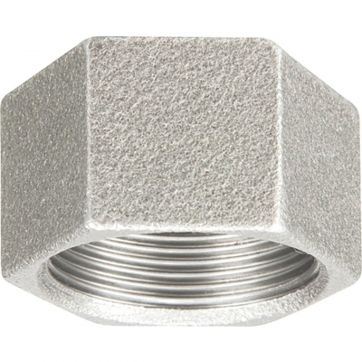 Bouchon femelle - Hexagonal - Fonte mall�able galvanis�e - 40 x 49 - Sferaco 300040G