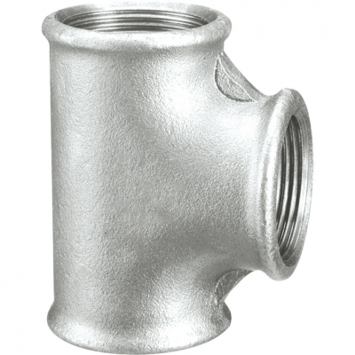 T� - Femelle / Femelle - Fonte mall�able galvanis�e - 20 x 27 - Sferaco 130020G