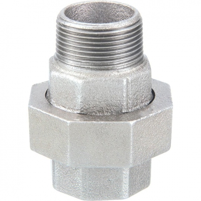 Manchon union � joint conique - M�le / Femelle - Fonte mall�able galvanis�e - 15 x 21 - Sferaco 341015G
