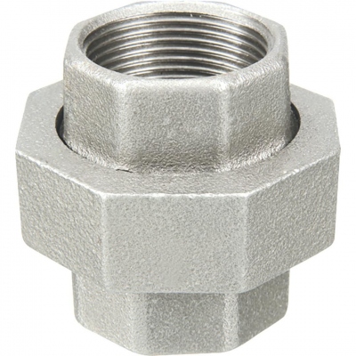 Manchon union � joint conique - Femelle / Femelle - Fonte mall�able galvanis�e - 15 x 21 - Sferaco 340015G