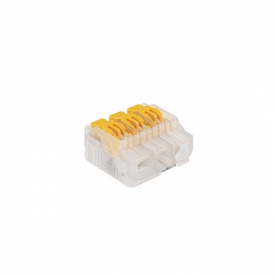 Borne de connexion - A leviers - Easy connex - 3 entr�es - Jaune - BLM Distribution 475130