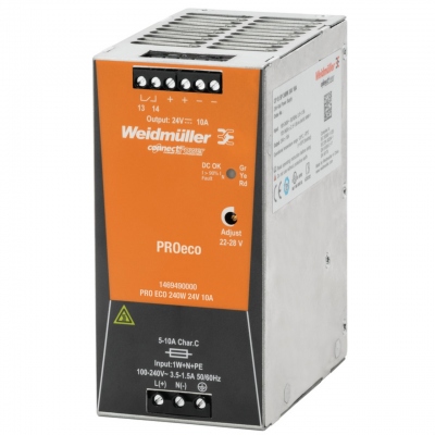 Alimentation � d�coupage - PRO ECO - 24 Volts DC - 240 Watts - 10A - Weidmuller 1469490000