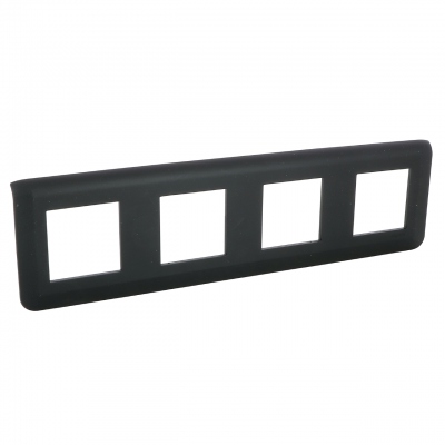 Enjoliveur - 4 x 2 Modules - Noir mat - Legrand Mosaic 079008L
