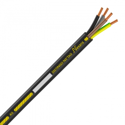 Cable lectrique - Rigide - R2V - 4G2.5 mm - Couronne de 50 mtres - NXTAG - Distingo