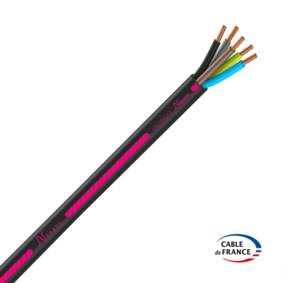 Cable �lectrique - Rigide - R2V - 5G1.5 mm� - Bobine de 25 M�tres - Distingo