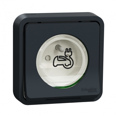 Prise de courant renforc�e - Encastr� - Mureva Sty - Gris - Schneider Electric MUR36011