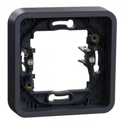 Cadre pour montage encastr� - A griffes - 1 poste - Gris - Composable - Schneider Electric MUR34108