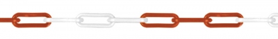 Chaine de d�limitation - Plastique - Rouge et blanche - 5 m�tres - Catu AL-31/05