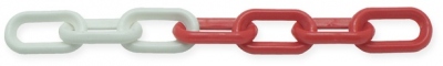 Cha�ne plastique de signalisation - Rouge et blanc - 25 M�tres - Bizline 790702