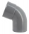 Coude PVC - M�le / Femelle - 87�30 - Diam�tre 80 mm - Nicoll UCR8