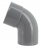 Coude PVC - M�le / Femelle - 87�30 - Diam�tre 80 mm - Nicoll UCR8