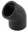 Coude PVC pression - 45� - Diam�tre 32 mm - Nicoll UC432F