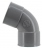 Coude PVC - Femelle / Femelle - 67�30 - Diam�tre 50 mm - Nicoll UCJ66