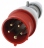 Fiche droite m�le 16 Amp�res 3P+N+T IP44 rouge - Legrand 555129
