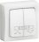 Bouton poussoir - Double - Pour volets roulants - Complet - Blanc - Legrand 086010L