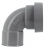 Coude PVC - Femelle / Femelle - 87�30 - Diam�tre 40 mm - A joint - Nicoll UCH88J