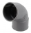 Coude PVC - Femelle / Femelle - 67�30 - Diam�tre 50 mm - Nicoll UCJ66