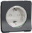 Prise 2 P+T - Gris - Composable - Standard Allemand - Schneider electric MUR36134