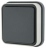 Va et vient 10A Hager Cubyko encastr� complet gris