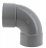 Coude PVC - Femelle / Femelle - 87�30 - Simple - Diam�tre 125 mm - Nicoll UCX88