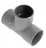 T� pied de biche PVC - Femelle / Femelle - 87�30 - Diam�tre 50 mm - Nicoll UTJ188