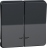Enjoliveurs - 2 demi - Gris - Mureva styl - Schneider electric MUR34205