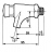 Robinet de lavabo - Presto 504 - Fixation murale - Eau chaude - 15 x 21 - NF - Presto 63020