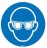 Panneau PVC - Rond - LUNETTES DE PROTECTION - Lot de 1 - Bizline 730751