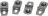 Jeu de 4 pattes de fixation murale inox 304 - Pour S3X - Schneider electric NSYPFCX